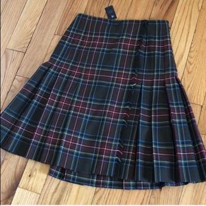 Brooks Brothers Sz 4 Plaid Pleated Skirt